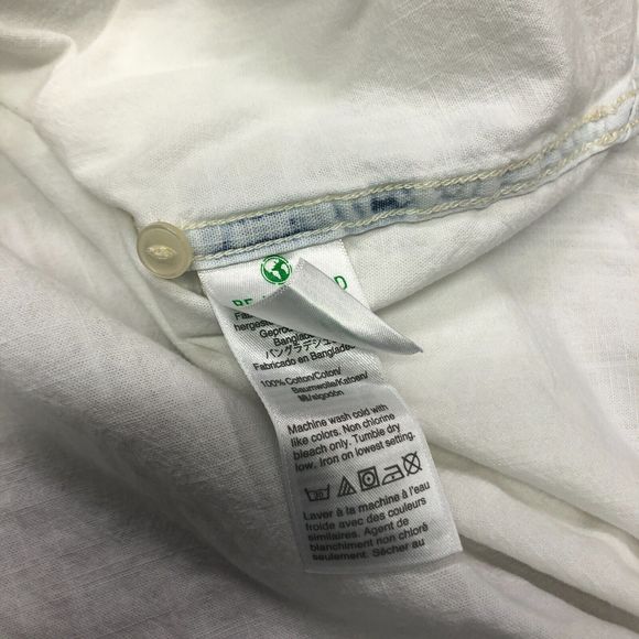 J Crew Women Bleached-out chambray Shirt Blouse Top Size 14 Cotton B239 -2 - Picture 8 of 16